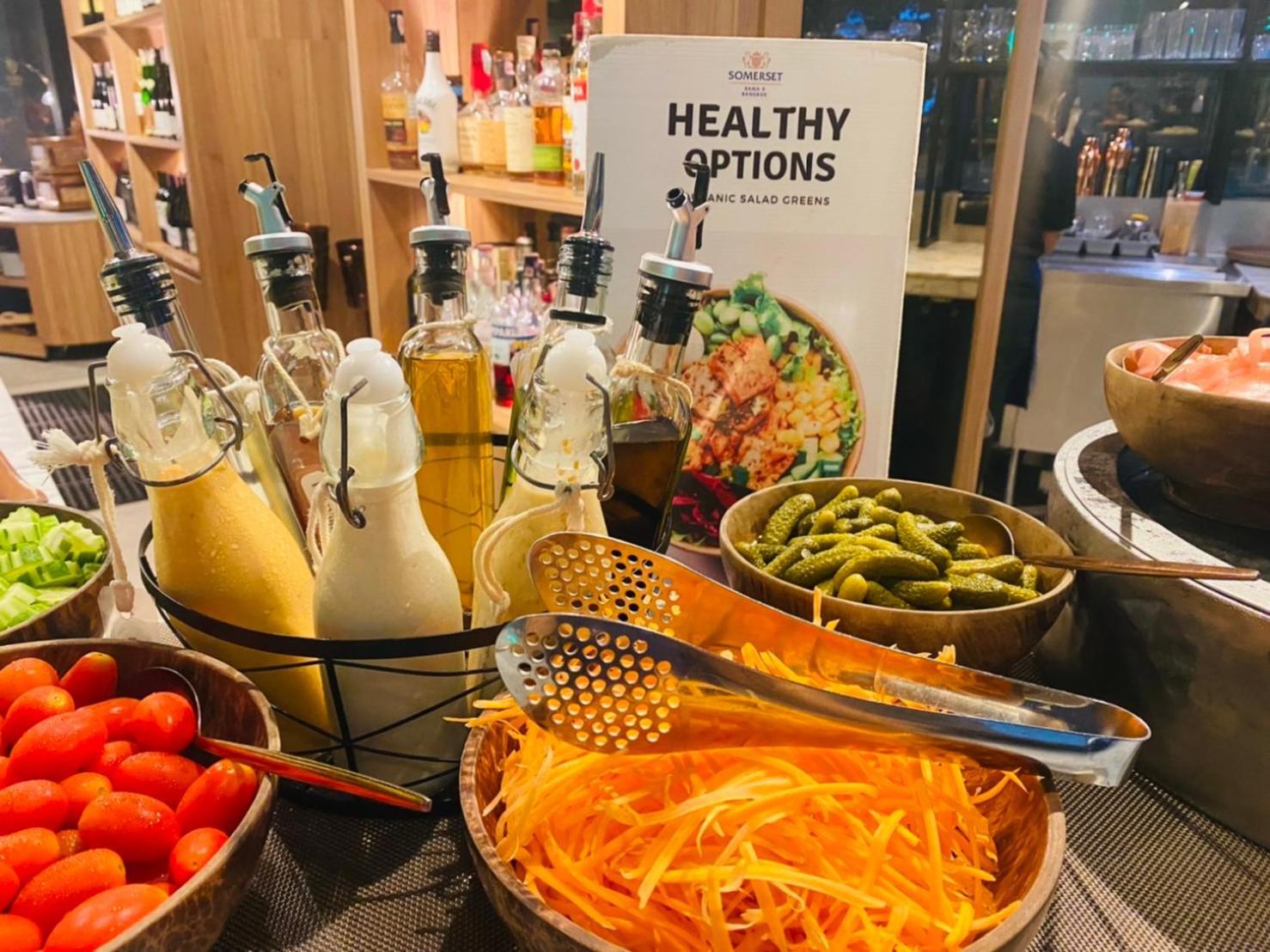 Somerset Rama 9 Bangkok Exterior photo Healthy options at a buffet