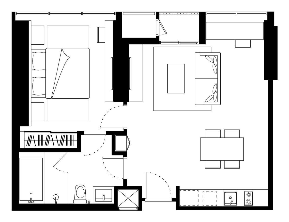 Somerset Rama 9 Bangkok Exterior photo A floor plan of a typical apartment